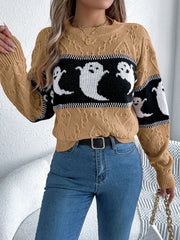 Ghost Cable Knit Sweater - View 16 | TEVQA