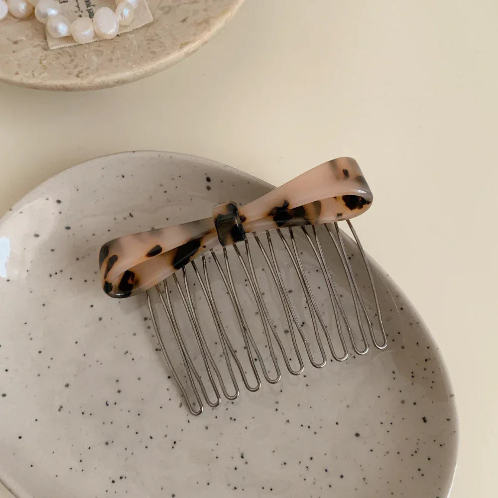 Acetate bow hair comb - View 6 | TEVQA