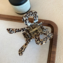 Acetate Bow Hair Claw Clip - 2.7 Inch Preppy & Patterned Hair Accessory