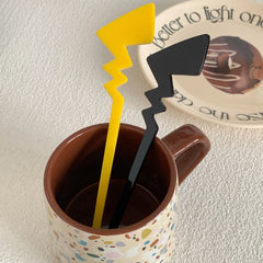 Long Acetate Lightning Bolt Hair Stick - 7.1 Inch Bun Pin