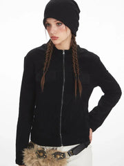 90s Minimalist Slim Fit Zip-Up Jacket - TEVQA