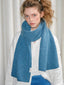 Speckled 100% Wool Knit Scarf Turquoise Blue