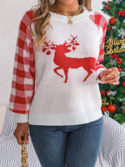 Festive Reindeer Knit Pullover