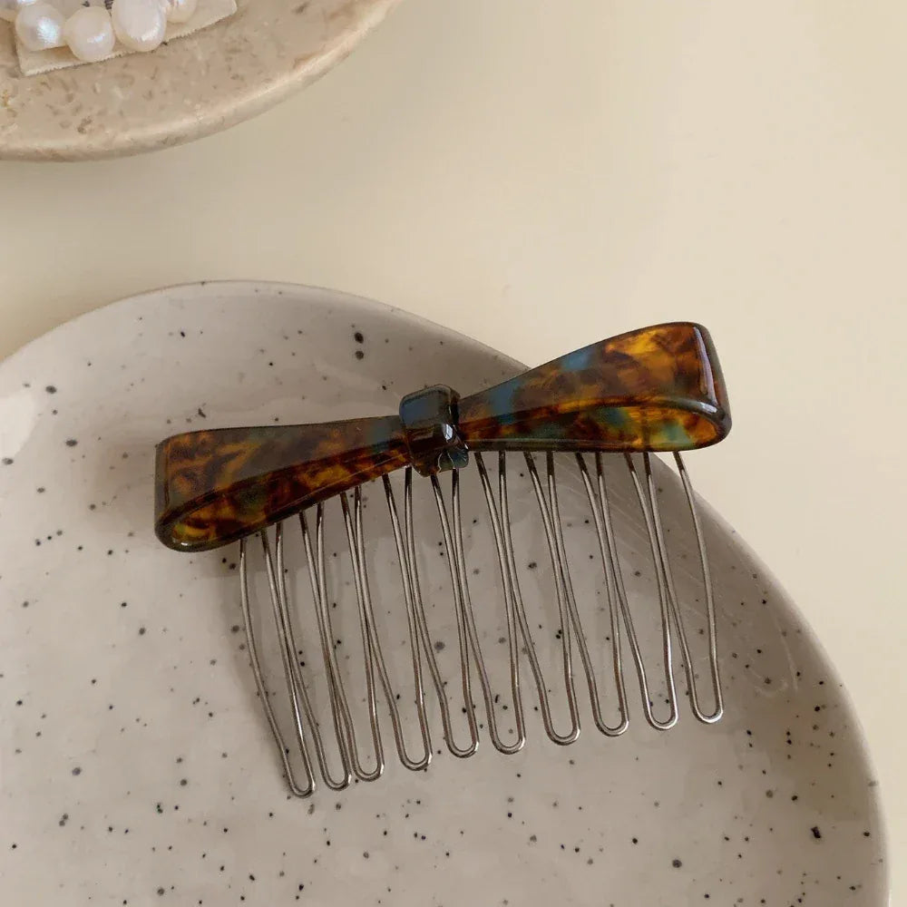 Acetate bow hair comb - View 10 | TEVQA