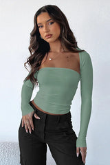 White Two Piece Bolero Tube Top Set - TEVQA