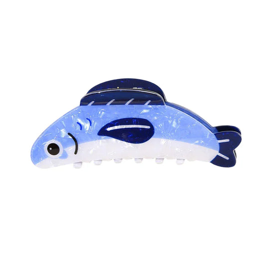 Whimsical Sardine Fish Acetate Hair Claw - TEVQA