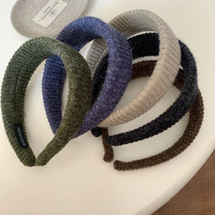 Jumbo Padded Wool-Blend Headband - 1.6 Inch Wide Cozy Winter Band - TEVQA