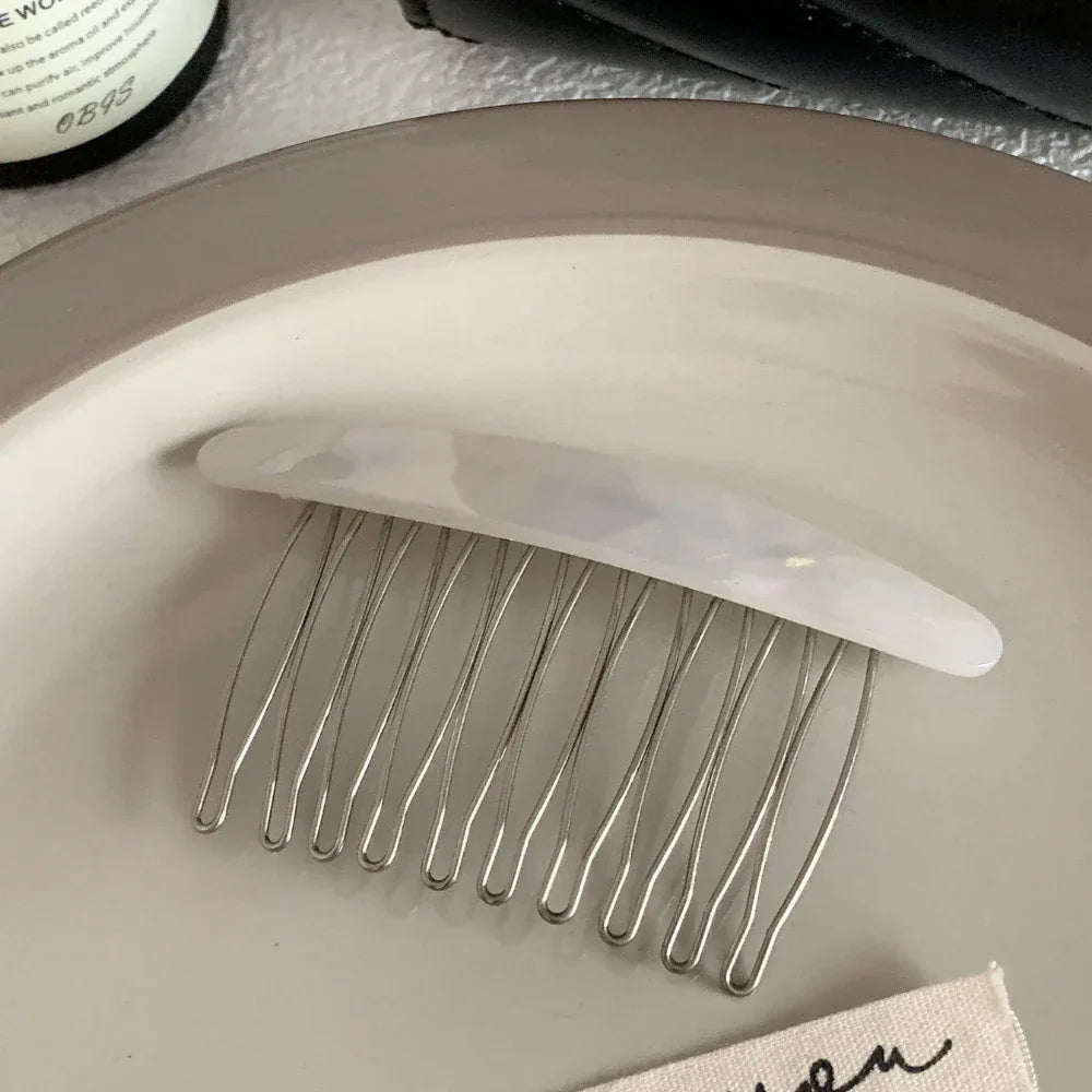 Curved acetate French hair comb - View 11 | TEVQA