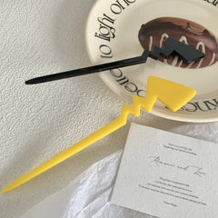 Long Acetate Lightning Bolt Hair Stick - 7.1 Inch Bun Pin