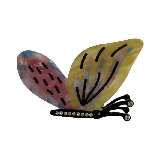 Whimsical Marbled Butterfly Acetate Hair Claw