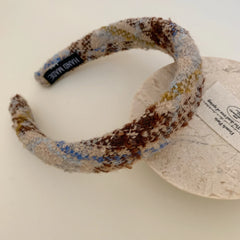 Cozy Bouclé Tweed Padded Headband - 1.2 Inch Autumn Style