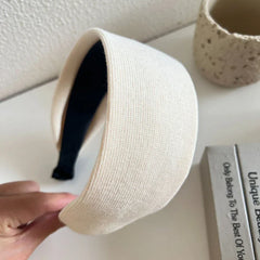 Wide Padded Knit Headband - 2.4 Inch Fashion Statement Hairband - TEVQA