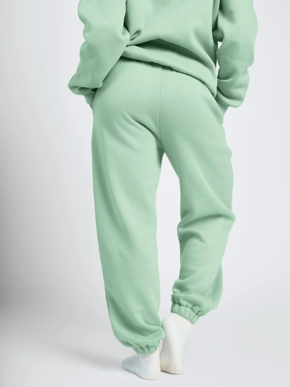 Comfortable fleece joggers with elastic waistband - View 60 | TEVQA