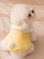 Yellow Bunny Embroidered Fleece Dog Vest