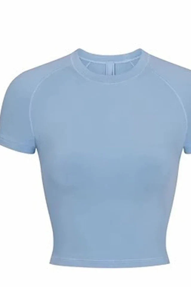 Cropped Raglan T-Shirt - View 9 | TEVQA