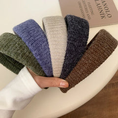 Jumbo Padded Wool-Blend Headband - 1.6 Inch Wide Cozy Winter Band - TEVQA