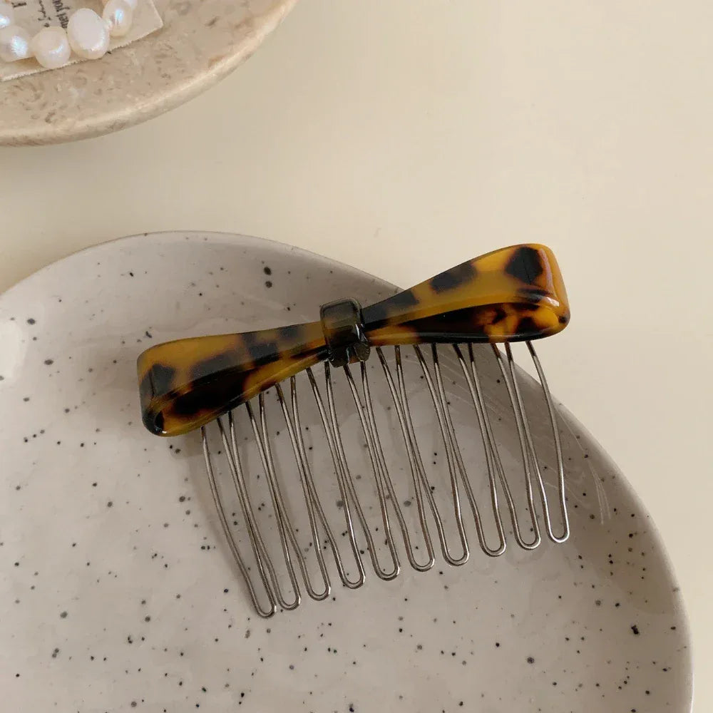 Acetate bow hair comb - View 8 | TEVQA