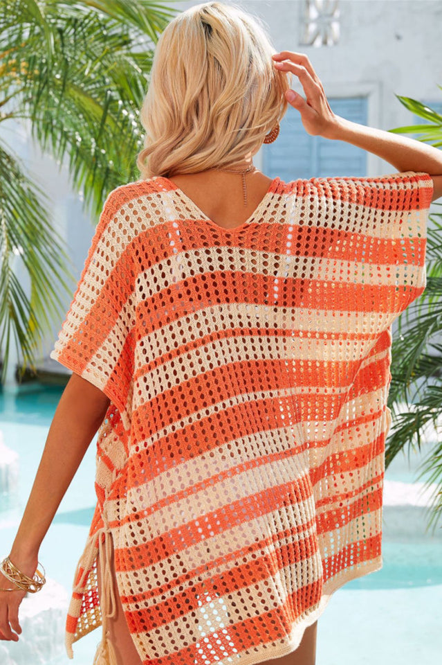 Multicolored Stripe V Neck Cover Up | Dress In Beauty