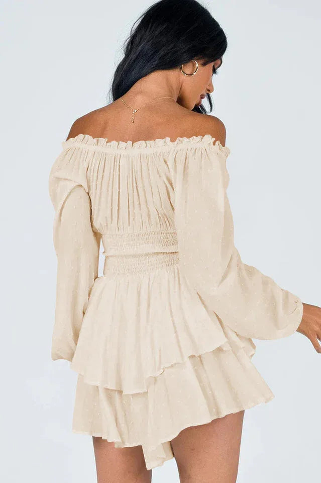 Tiered Swing Skater Romper - TEVQA