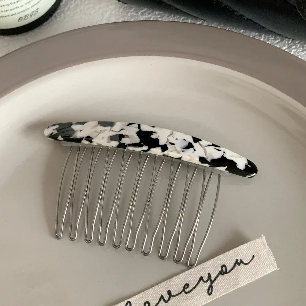 Curved acetate French hair comb - View 9 | TEVQA
