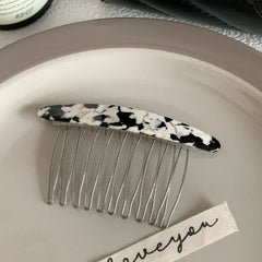 Curved acetate French hair comb - View 9 | TEVQA