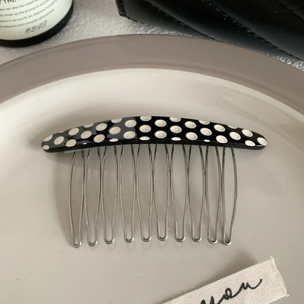 Curved acetate French hair comb - View 7 | TEVQA