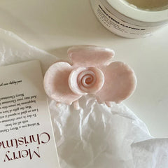Medium Acetate Camellia Flower Claw Clip - View 11 | TEVQA