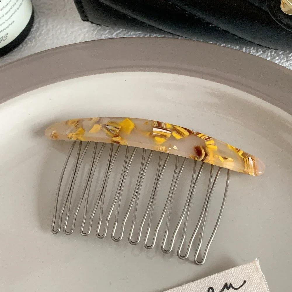 Curved acetate French hair comb - View 13 | TEVQA