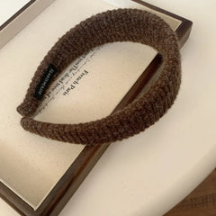 Jumbo Padded Wool-Blend Headband - 1.6 Inch Wide Cozy Winter Band - TEVQA