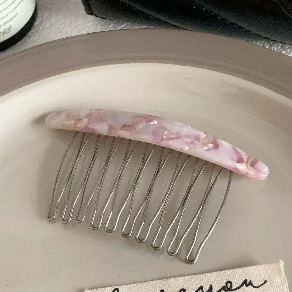 Curved acetate French hair comb - View 12 | TEVQA