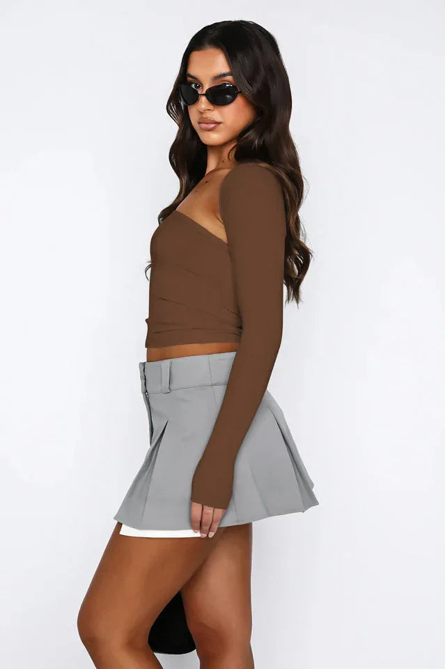 White Two Piece Bolero Tube Top Set - TEVQA