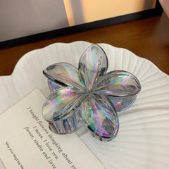 Iridescent Crystal Flower Hair Claw Clip - View 9 | TEVQA