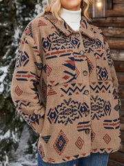 The Sedona Vintage Aztec Sherpa Jacket - TEVQA