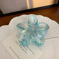 Iridescent Crystal Flower Hair Claw Clip - View 8 | TEVQA