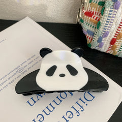 Cute Panda Acetate Hair Claw Clip - 3.5 Inch Animal Accessory