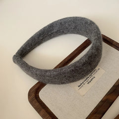 Statement Padded Wool Felt Headband - 1.6 Inch Cozy Autumn Lift