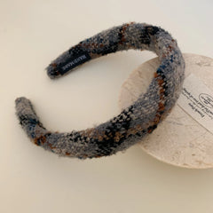 Cozy Bouclé Tweed Padded Headband - 1.2 Inch Autumn Style