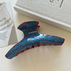 Retro Denim and Red Polka Dot Hair Clip - View 10 | TEVQA