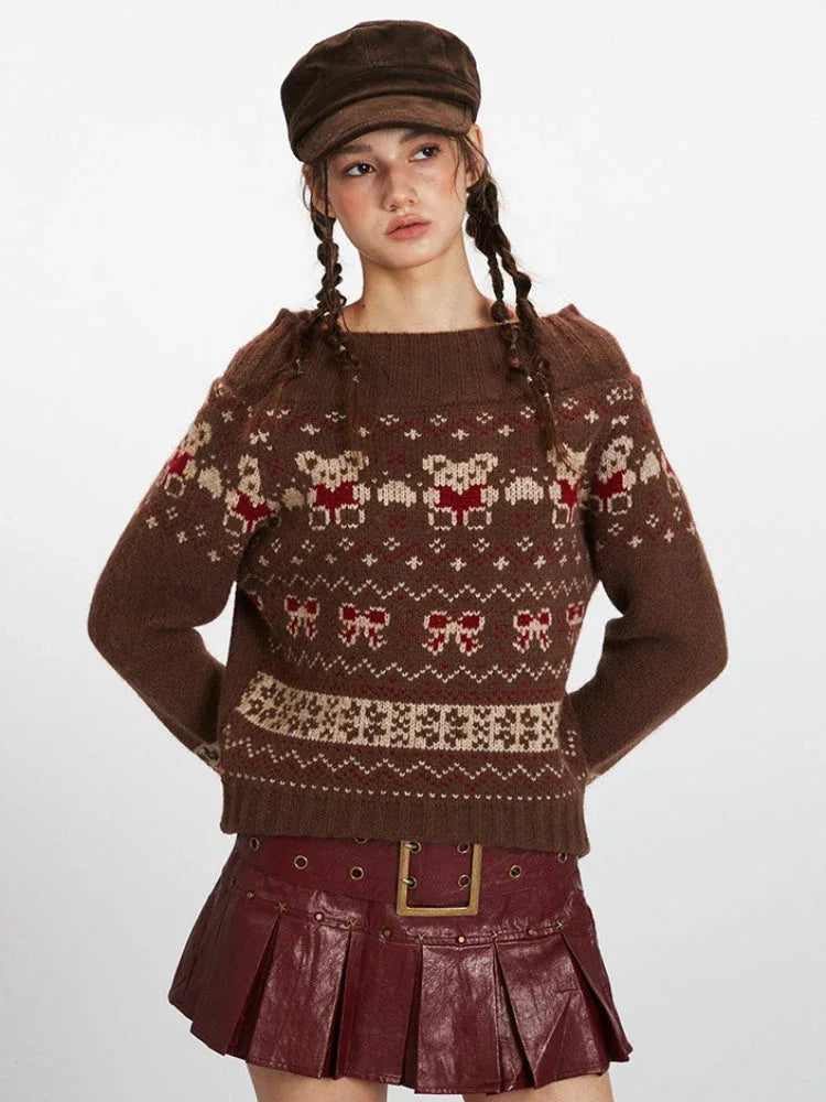 Bear & Bow Fair Isle Pullover - TEVQA