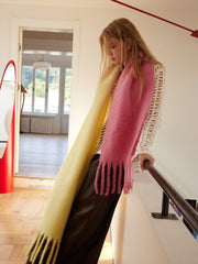 Dopamine Sunset Gradient Wool Blend Scarf