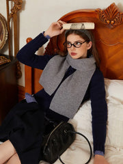 Premium 100% Australian Wool Solid Knit Scarf - TEVQA