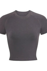 Cropped Raglan T-Shirt - View 10 | TEVQA