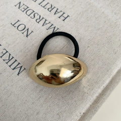 Gold metal sculptural hair cuff ponytail holder - View 8 | TEVQA