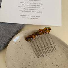 Small Twisted Acetate Hair Comb - 2.2 Inch Side Comb