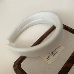 Statement Padded Wool Felt Headband - 1.6 Inch Cozy Autumn Lift