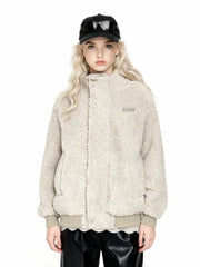 Comfy Chic Oversized Sherpa Fleece Jacket - TEVQA