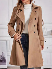The Victoria Double-Breasted Coat Dress - TEVQA