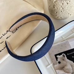 Knotted Denim Comb Headband - 1.4" Non-Slip Volumizing