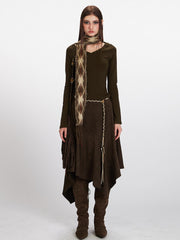 Vintage Dark Olive V-Neck Raglan Crop Top