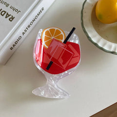 Cocktail shaped hair claw clip - View 7 | TEVQA